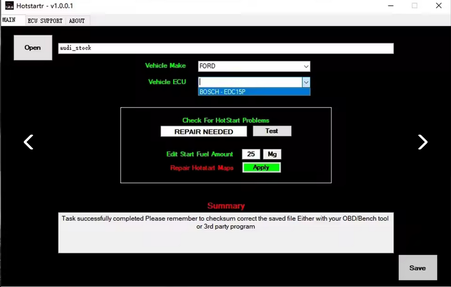 Hot Start Fix & Test TOOL for VAG & FORD